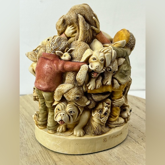 Trinket Box Harmony Kingdom "Mad Dogs & Englishmen" Antiquark 94 UK W/out Box - Picture 2 of 13